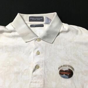 Page and Tuttle Men Shirt Large beigeEmblem Polo napa Golf club
